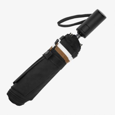 Parapluie pliant solide noir HUGO BOSS
