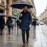 Parapluie pliant solide noir HUGO BOSS