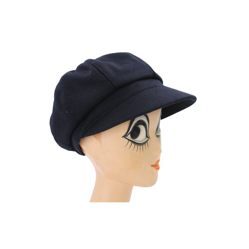 Casquette laine bleu marine femme