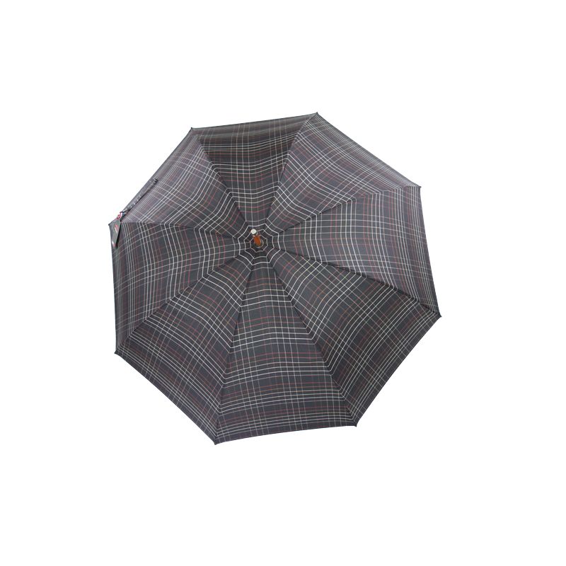 Parapluie canne écossais noir fabrication française