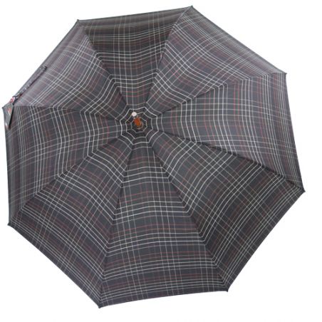 Parapluie canne écossais noir fabrication française
