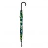 Parapluie canne Benetton fleurs et fond vert