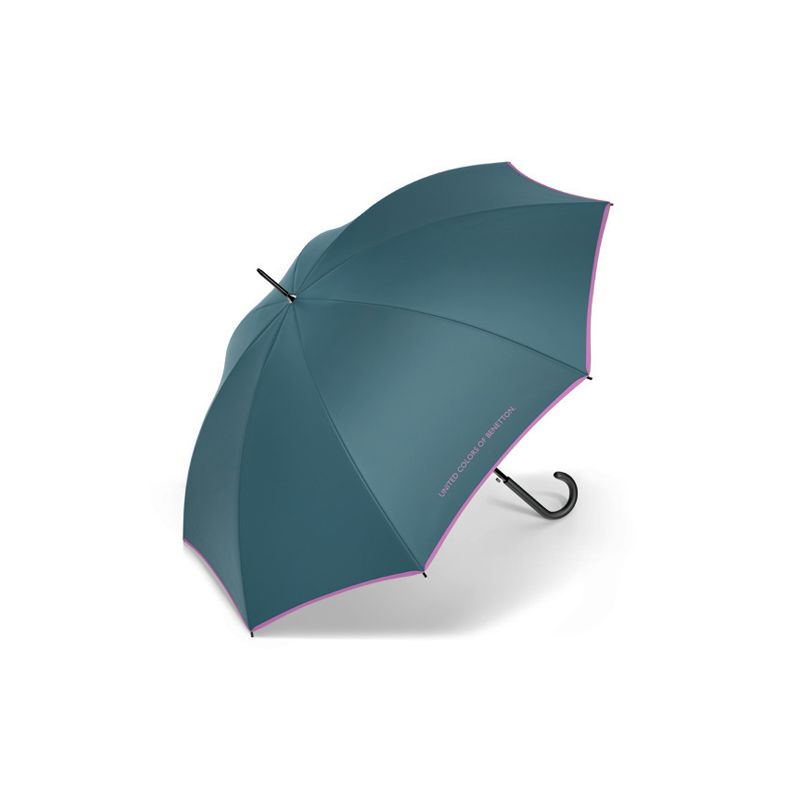 Parapluie droit vert foncé Benetton