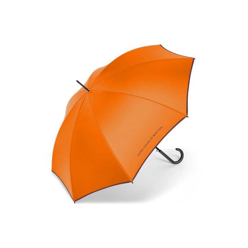 Parapluie droit orange citrouilleBenetton