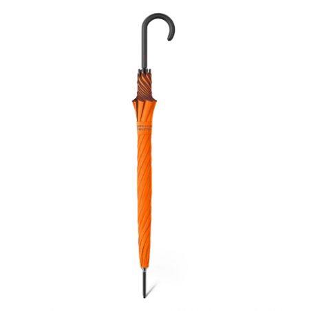 Parapluie droit orange citrouilleBenetton