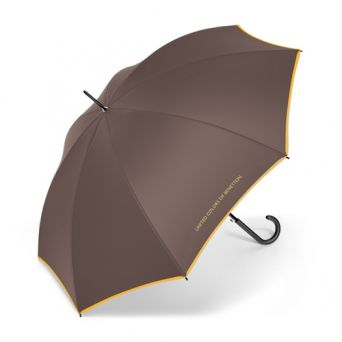 Parapluie droit marron chocolat Benetton
