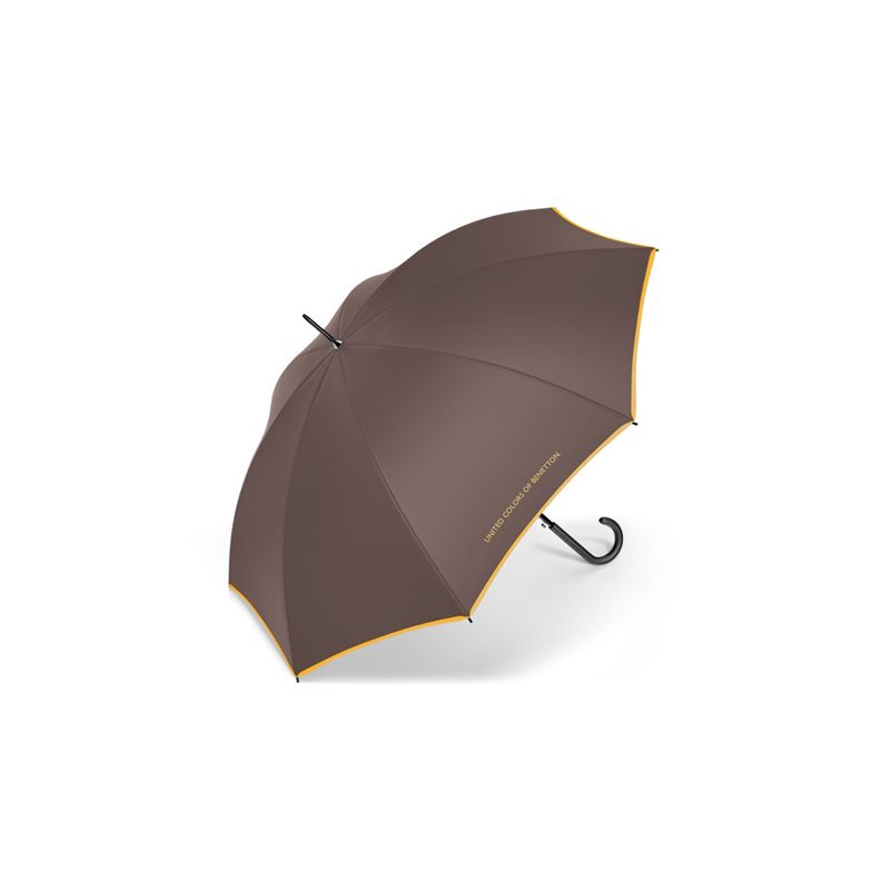 Parapluie droit marron chocolat Benetton