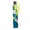 Parapluie pliant automatique Benetton fleurs et fond vert