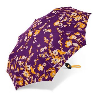 Parapluie pliant automatique Benetton orange et violet
