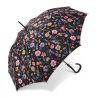 Parapluie canne Cardin motif floral noir