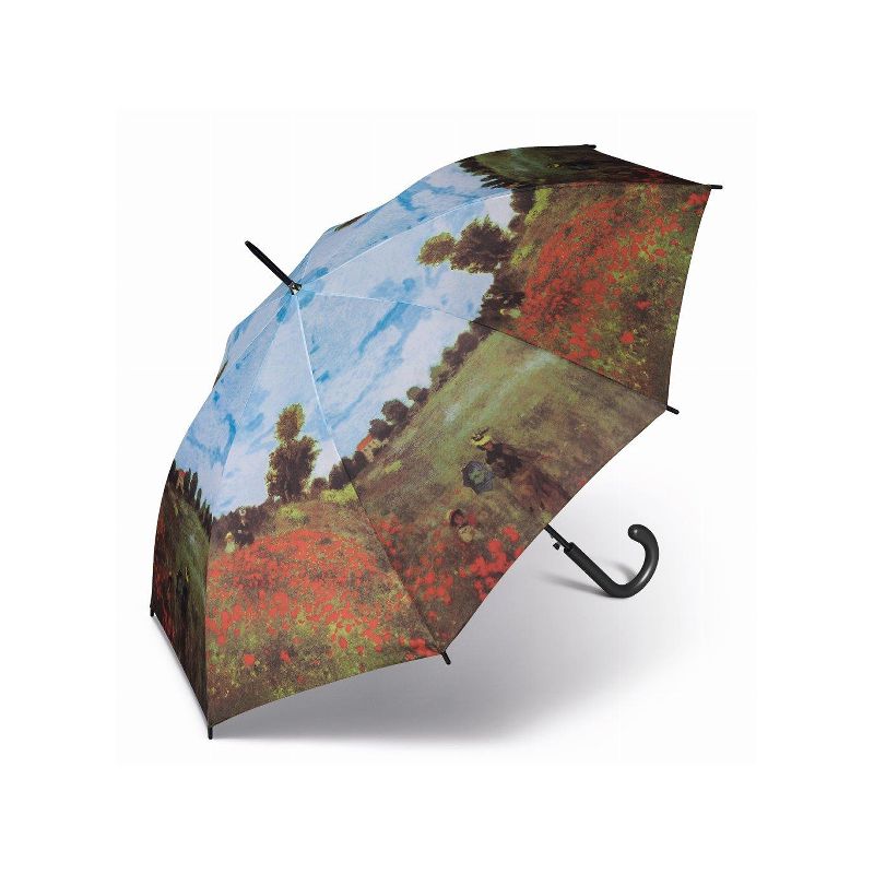 Parapluie canne champ coquelicots C. Monet
