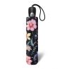 Parapluie pliant automatique Cardin motif floral noir