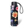 Micro parapluie pliant Cardin motif floral noir