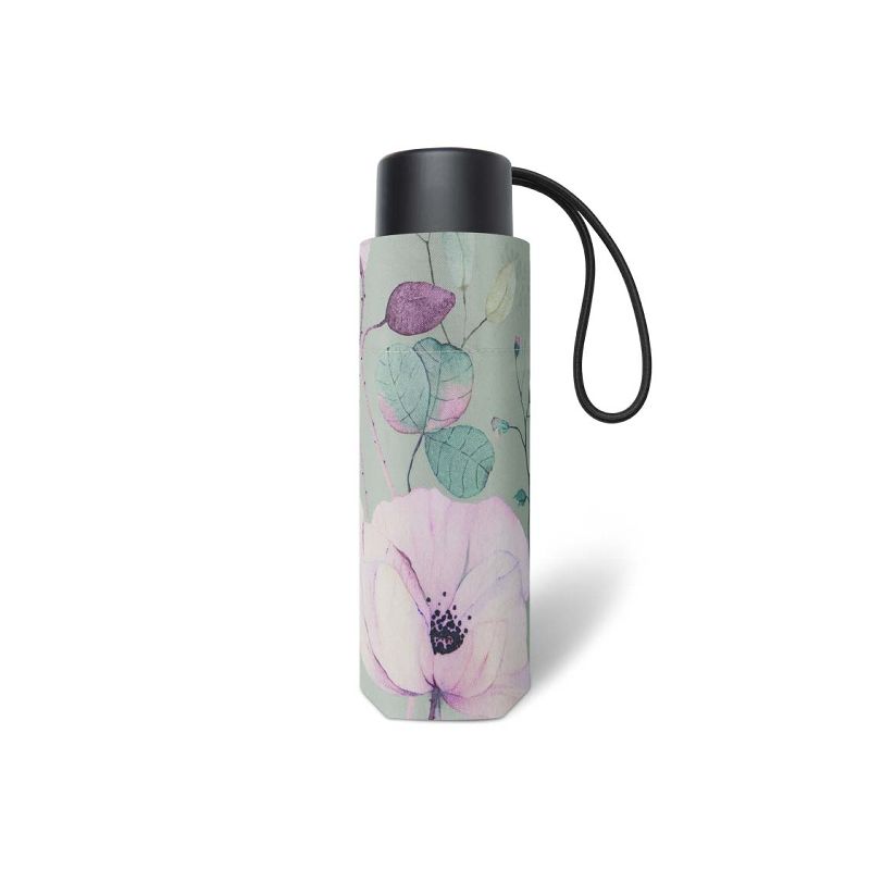 Micro parapluie pliable Cardin vert sauge à fleur