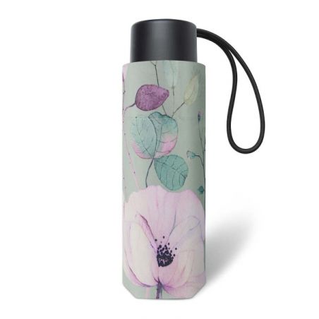 Micro parapluie pliable Cardin vert sauge à fleur