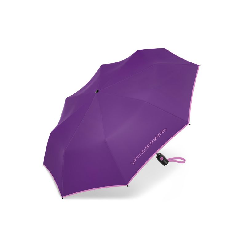 Parapluie automatique pliant violet Benetton