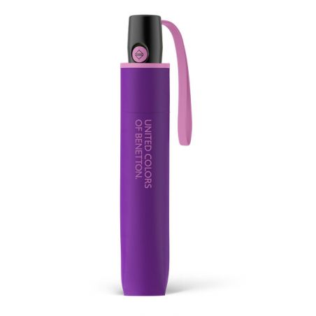 Parapluie automatique pliant violet Benetton