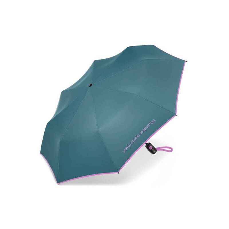 Petit parapluie pliant vert foncé Benetton