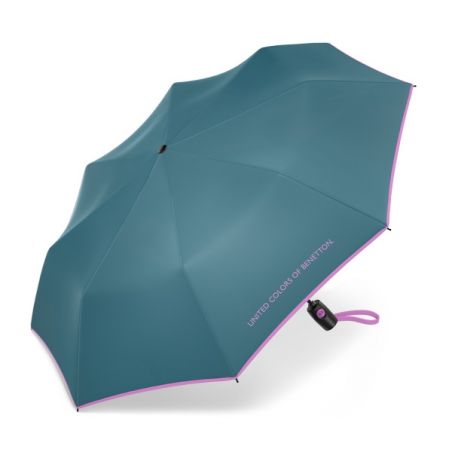 Petit parapluie pliant vert foncé Benetton