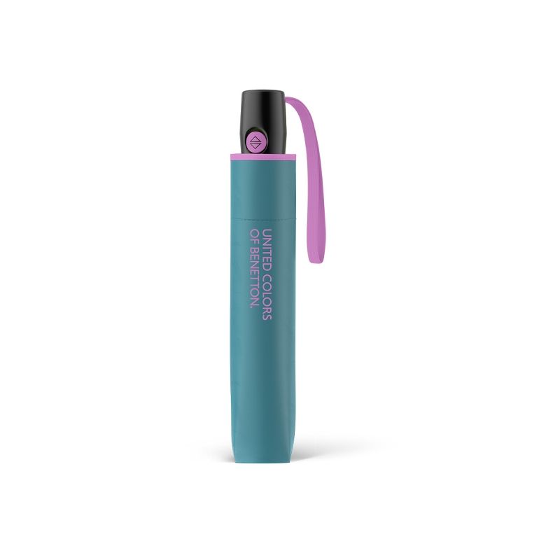 Petit parapluie pliant vert foncé Benetton