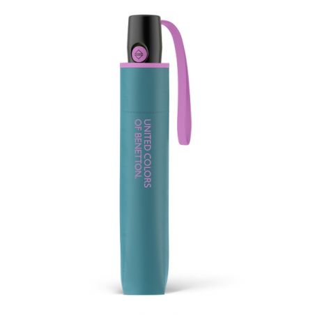 Petit parapluie pliant vert foncé Benetton