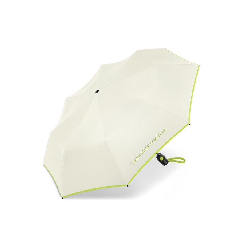 Parapluie automatique pliant couleur crème Benetton