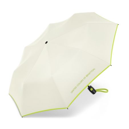 Parapluie automatique pliant couleur crème Benetton