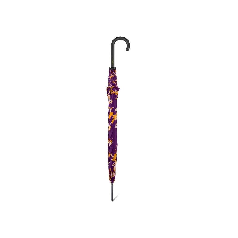 Parapluie canne fleurs oranges Benetton