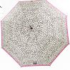 Parapluie canne automatique blanc et noir léopard Benetton