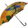 Parapluie de luxe canne tropical orange