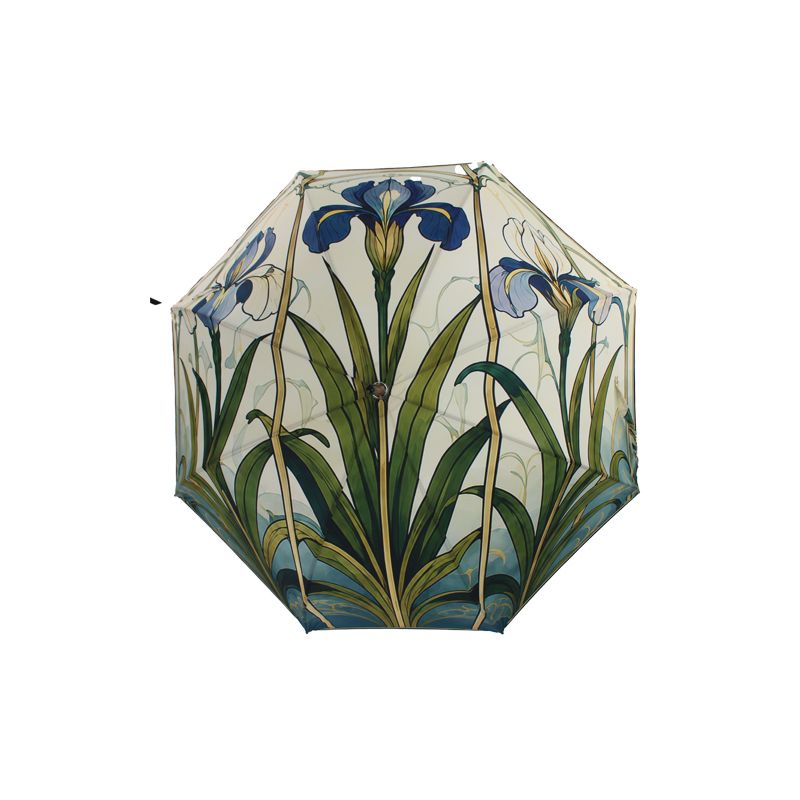 Parapluie canne haut de gamme motif art déco.