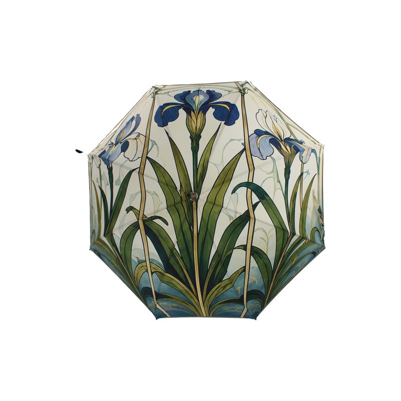Parapluie canne haut de gamme motif art déco.