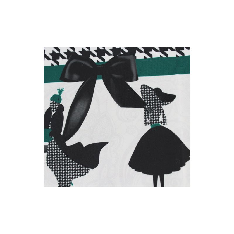 Parapluie pliant silhouettes motif pied de poule