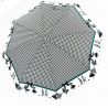 Parapluie pliant silhouettes motif pied de poule