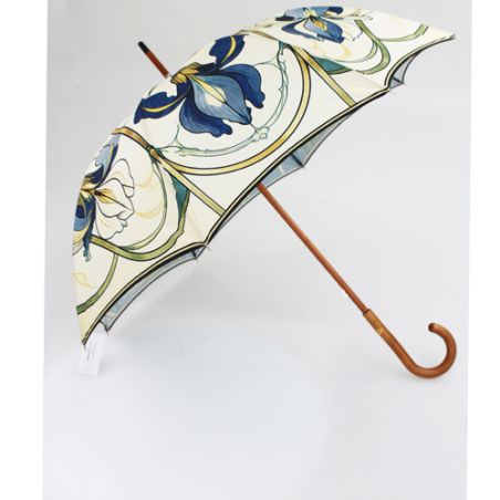 Parapluie canne haut de gamme motif art déco.