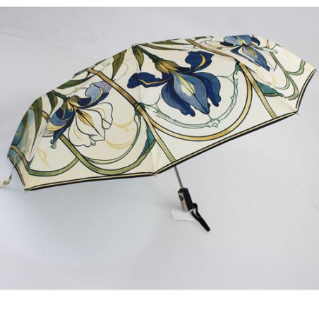 Parapluie pliable haut de gamme automatique motif art déco.