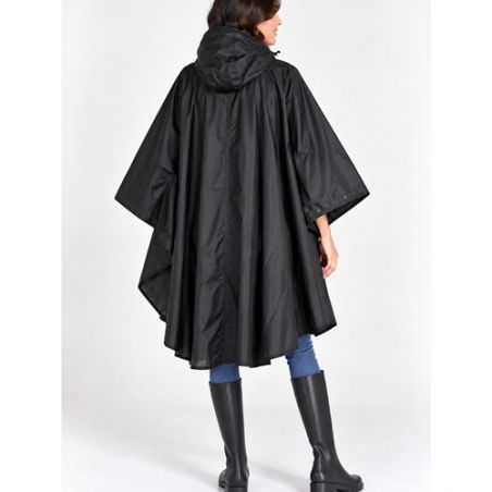 Cape de pluie noir fermeture éclair
