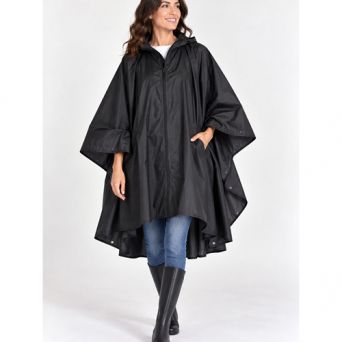 Cape de pluie noir fermeture éclair