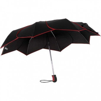 Parapluie pliable noir Pierre Cardin Sunflowers en forme de fleurs