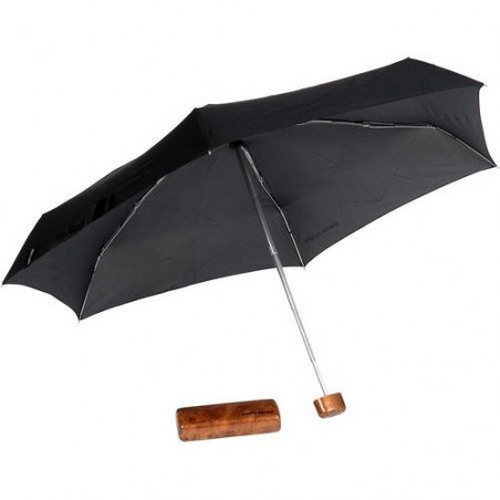 Mini parapluie noir Pierre Cardin Mybrella wood