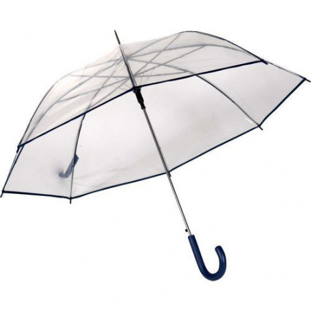 Parapluie Rainy Days transparent automatique  liseret bleu