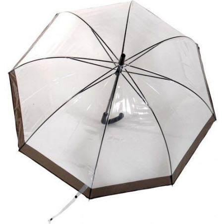 Parapluie cloche transparent bord noir