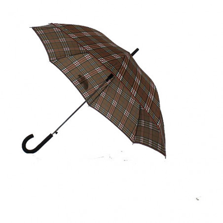 Parapluie droit imprimé écossais