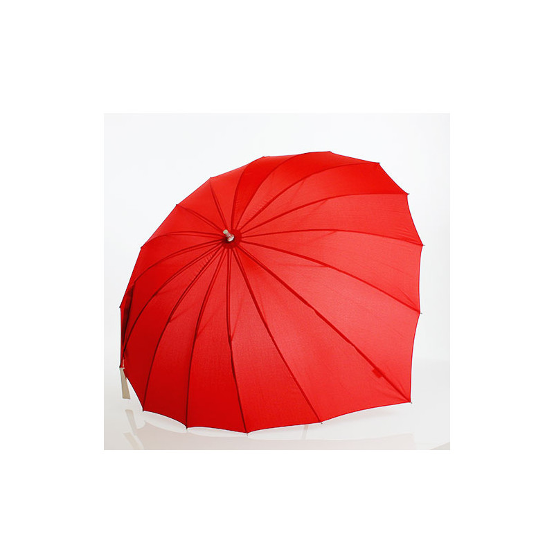 Parapluie forme de cœur rouge