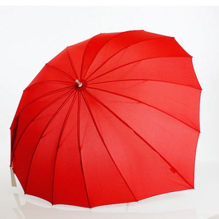 Parapluie forme de cœur rouge