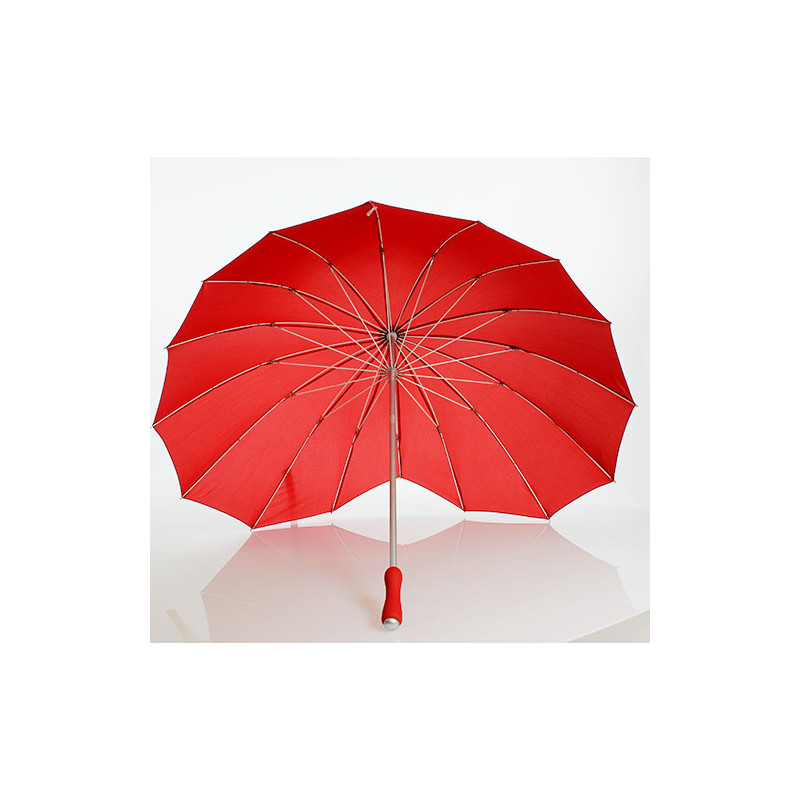 Parapluie forme de cœur rouge