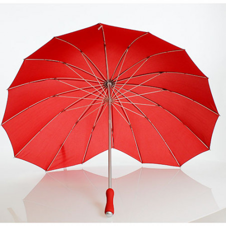 Parapluie forme de cœur rouge