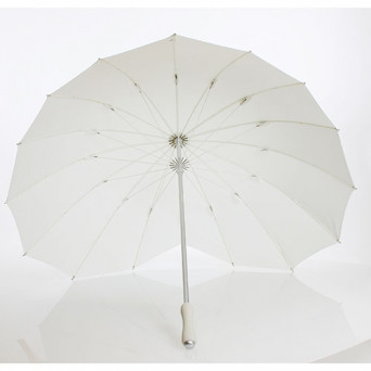 Parapluie forme de cœur blanc