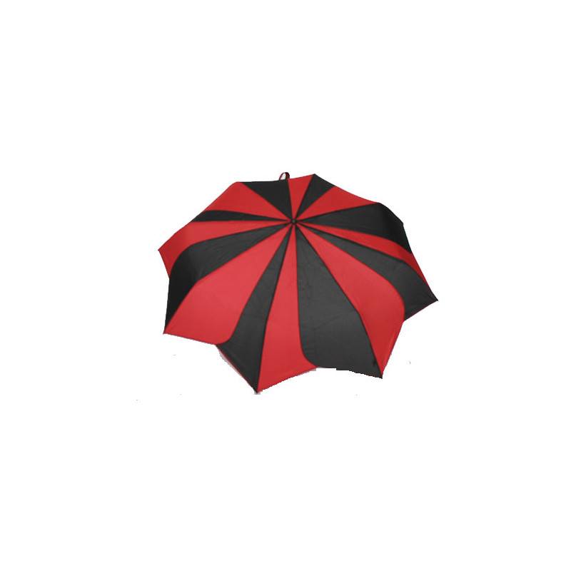 Parapluie pliable noir et rouge Pierre Cardin Sunflowers en forme de fleurs