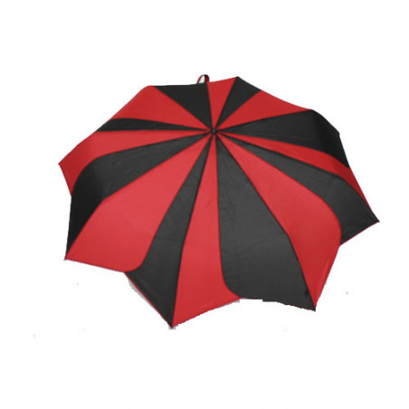 Parapluie pliable noir et rouge Pierre Cardin Sunflowers en forme de fleurs